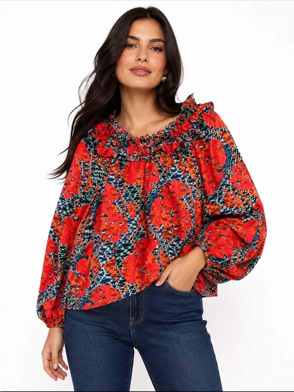 Ulla Johnson Olga Floral Top
